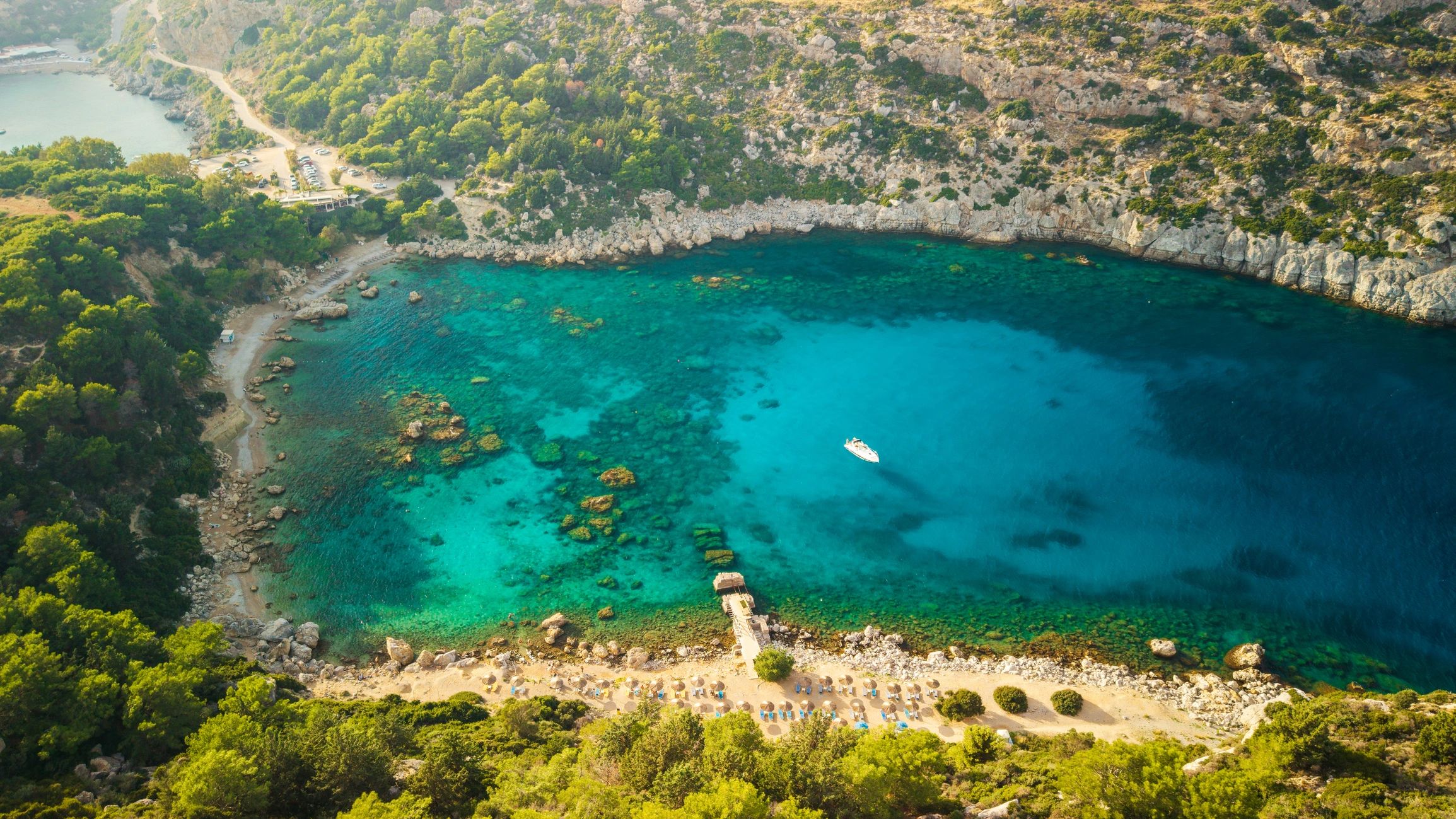 Saint Paul’s Bay near Lindos, Rhodes, Greece